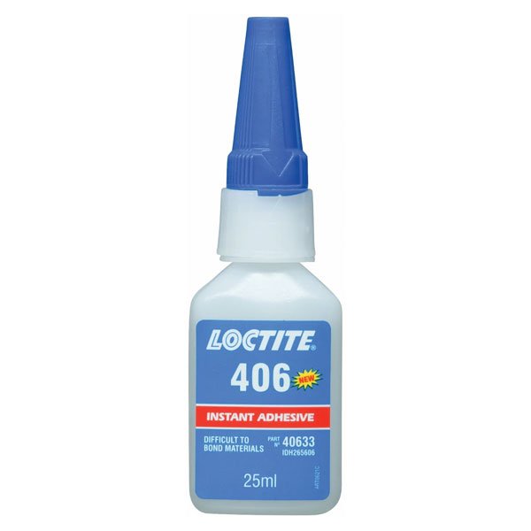 Loctite 406, Low Viscosity Instant Adhesive for Rubbers and Plastics, 25ml