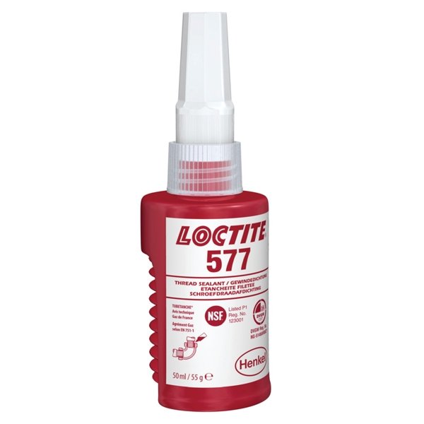 Loctite 577, High Pressure Medium Strength Fast Cure Pipe Thread Sealant, 50ml