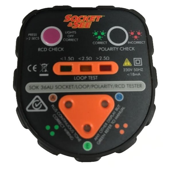 Sock R1 R2 Tester Professional Socket Tester SOK 36AU For Sale Online – Mektronics