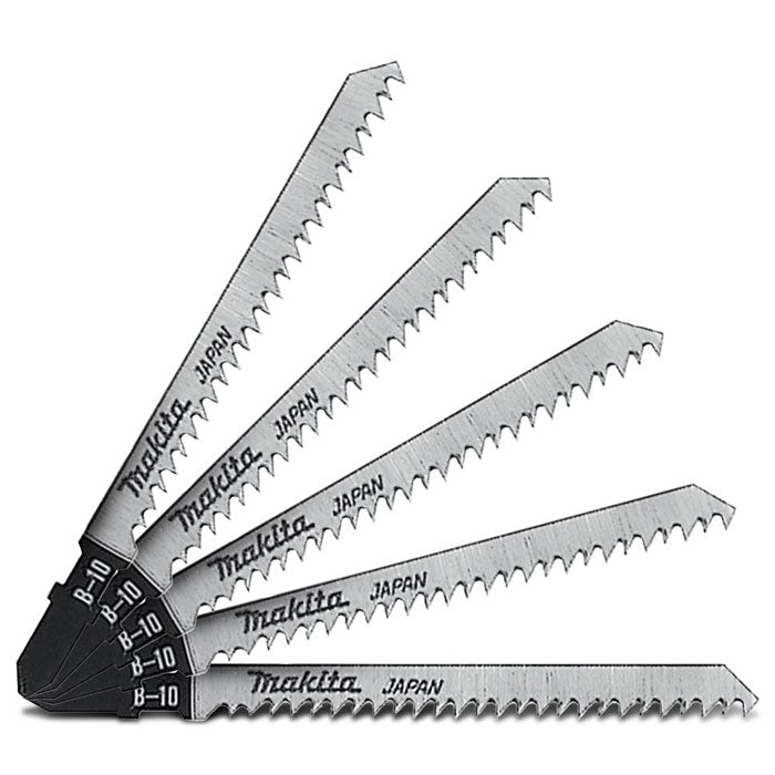 Makita Jigsaw Blade B-10 76mm x 10TPI Bayonet Type - 5Pk