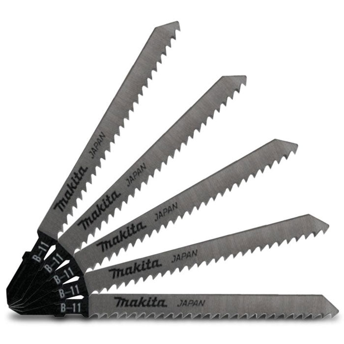Makita Jigsaw Blade B-11 73mm x 9TPI Bayonet Type - 5Pk