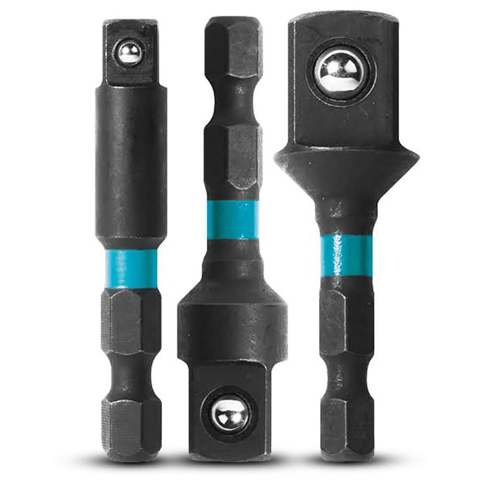 Makita 3 Pce Impact socket Adaptor Set