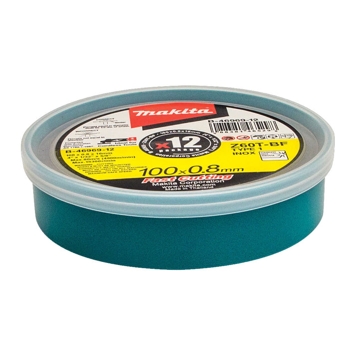 Makita Elite 100 x 0.8 x 16mm INOX Cutting Disc, 12Pk