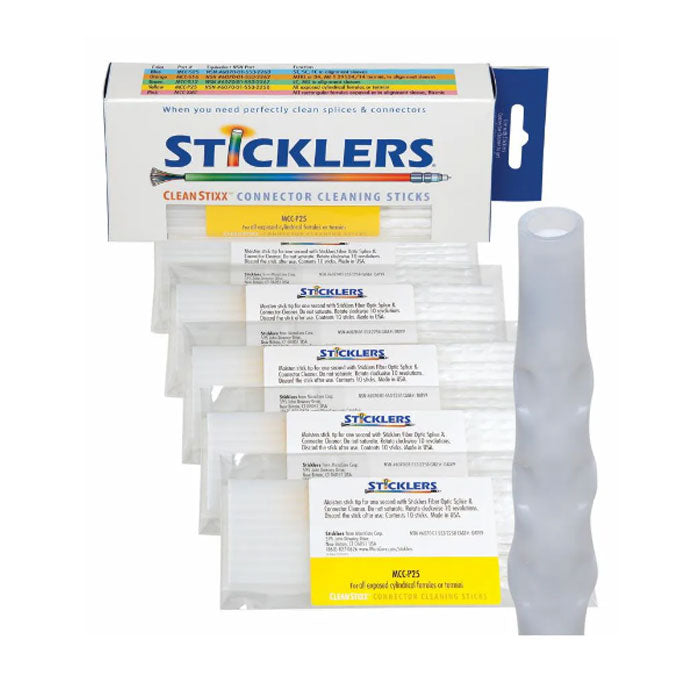 Sticklers MCC-P25 Cleanstixx Connector Cleaning Sticks 2.5mm Yellow, 50pk