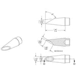 Metcal Cartridge, Concave Hoof, 3mm