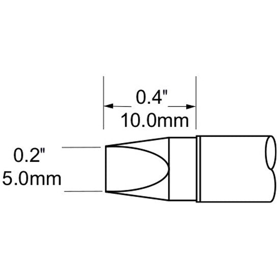 Metcal Tip Chisel Extra Large 5mm (0.197 In)