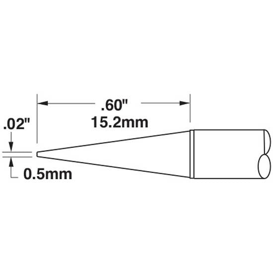 Metcal Cartridge, Conical , 0.5mm (0.02