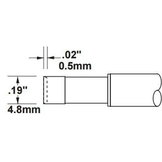 Metcal Cartridge, Heat Stake, 4.8mm (0.19 In)