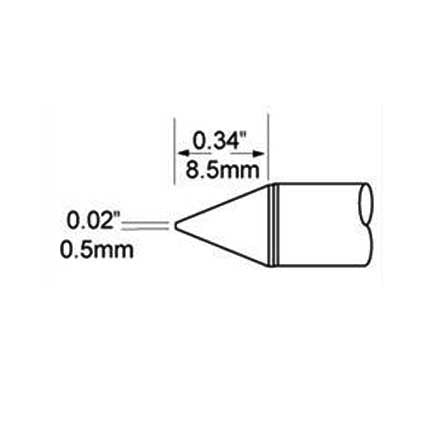 Metcal Tip Conical 0.5mm (0.02 In)