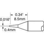 Metcal Cartridge Conical 0.4MM X 9MM Lg