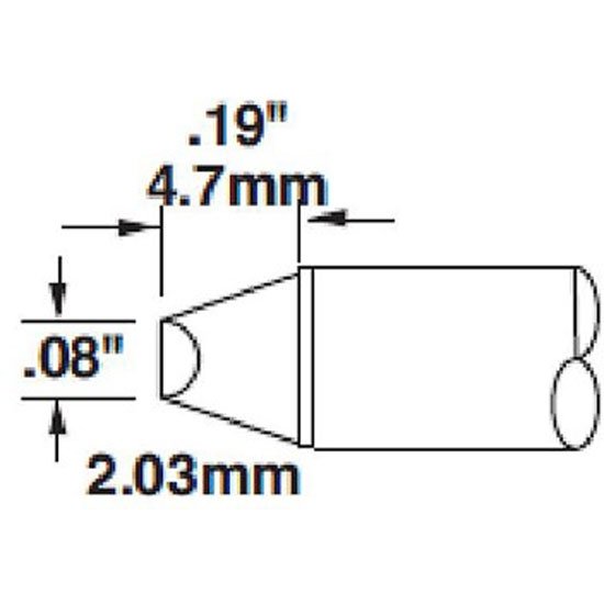 Metcal Cartridge Bevel 2MM 45Deg