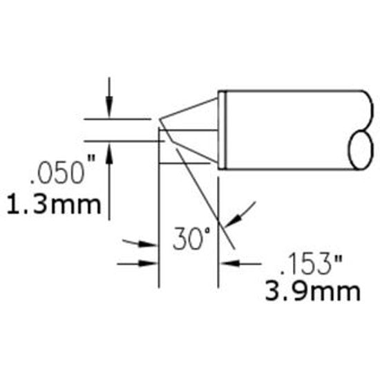Metcal Cartridge Bevel 1.27MM 30Deg