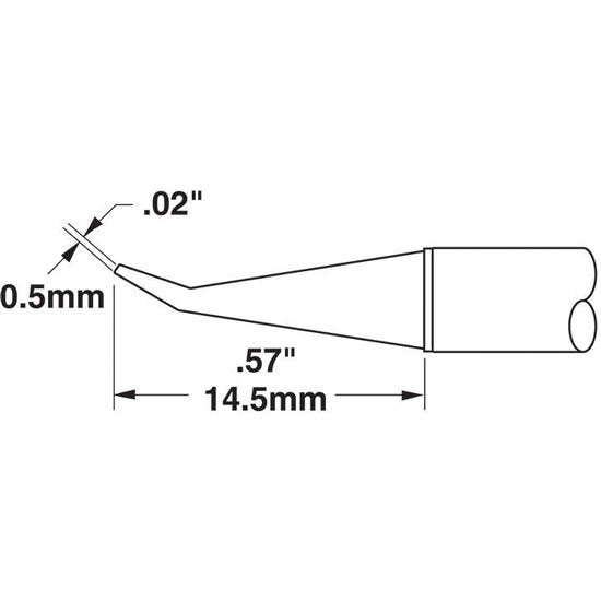 Metcal Cartridge Conical Reach 0.5MM X 15MM Lg 30Deg