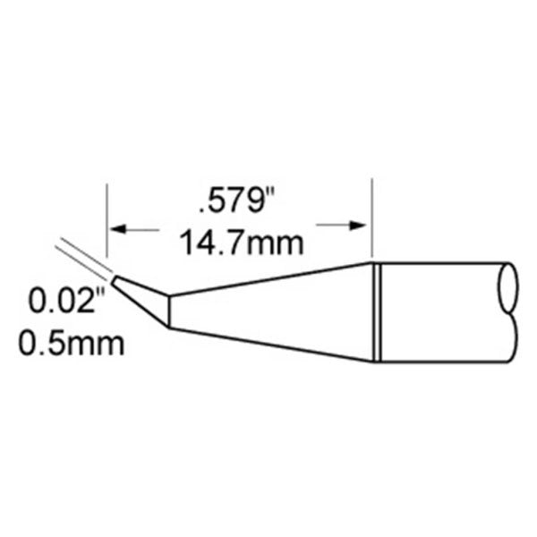 Metcal Cartridge, Conical Bent, 0.5mm (0.021 In)