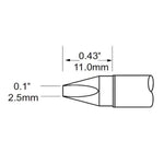 Metcal Tip Chisel 2.5mm (0.098 In)