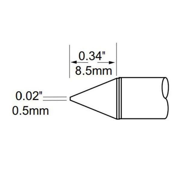 Metcal Tip Conical 0.5mm (0.02 In)