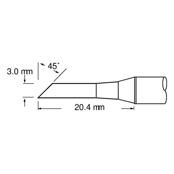 Metcal Tip Hoof Drag 3.0mm (0.118 In) Original