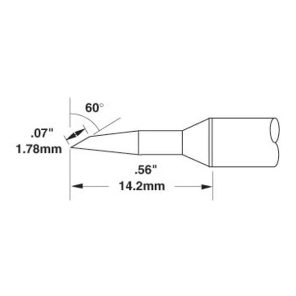 Metcal Cartridge Bevel 1.78mm (0.07 In) 60 DEG