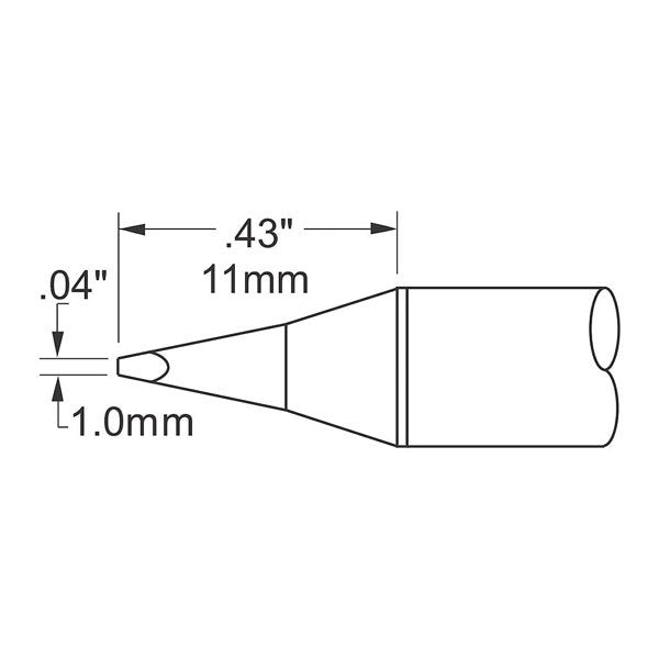 Metcal Cartridge Chisel 1mm (0.039