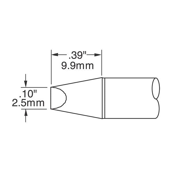 Metcal Cartridge Chisel 2.5mm (0.098 In) 30 DEG SSC-736A