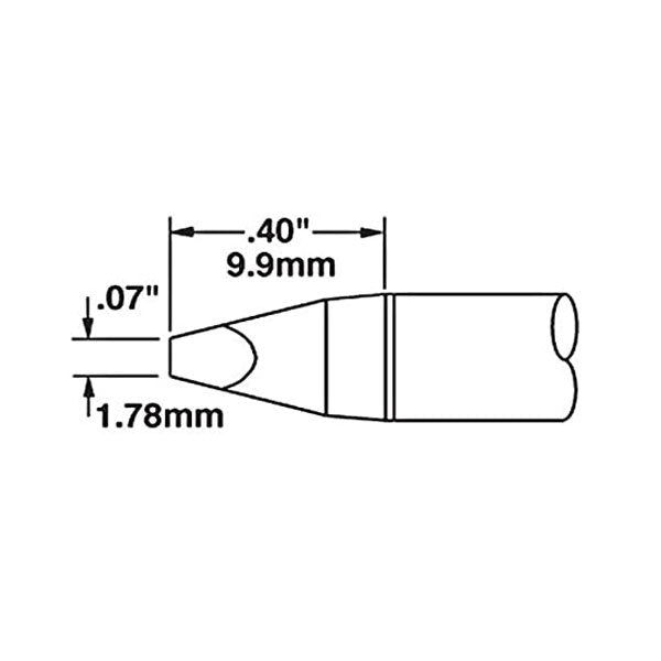 Metcal Cartridge Chisel 1.78mm (0.07 In) 30 DEG