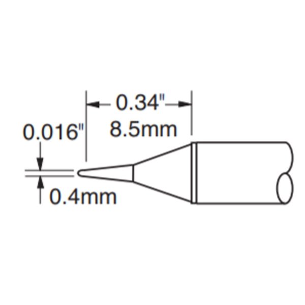 Metcal Cartridge Conical 0.4mm (0.016 In)
