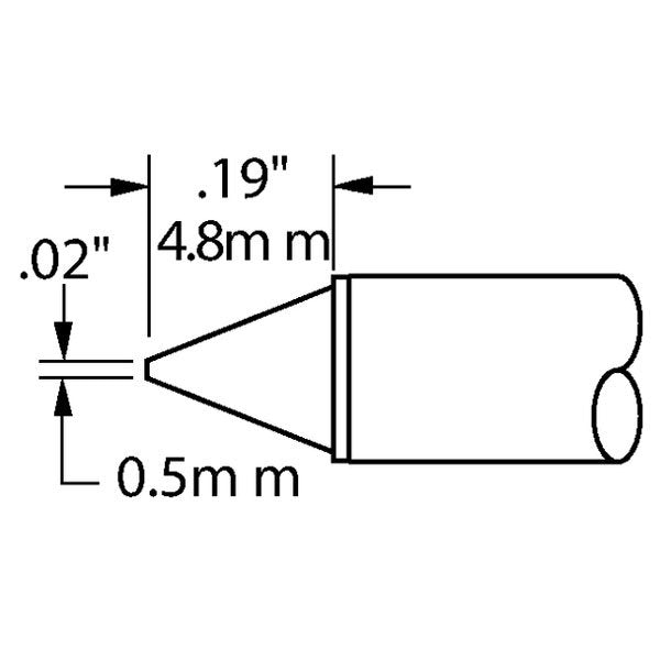 Metcal Cartridge Conical 0.5mm (0.02 In)