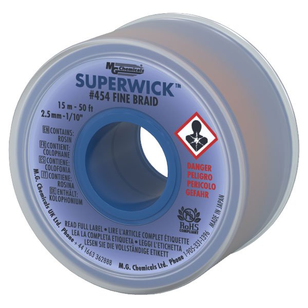 MG Chemicals Superwick 454 Fine Braid - #4 Blue, 15M