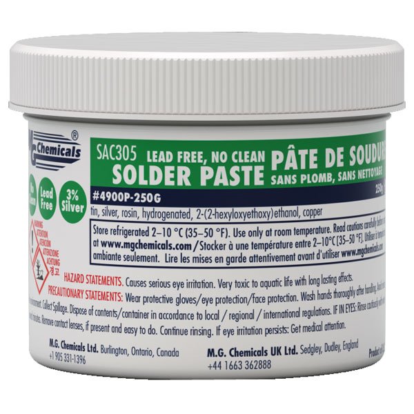 MG Chemicals SAC305 Lead Free No Clean Solder Paste, 250g