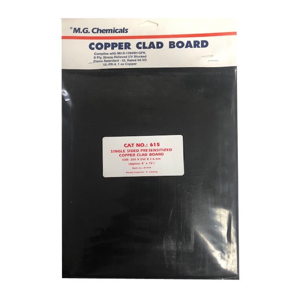MG Chemicals Single Sided Presensitized Copper Clad Board 200 x 250 x 1