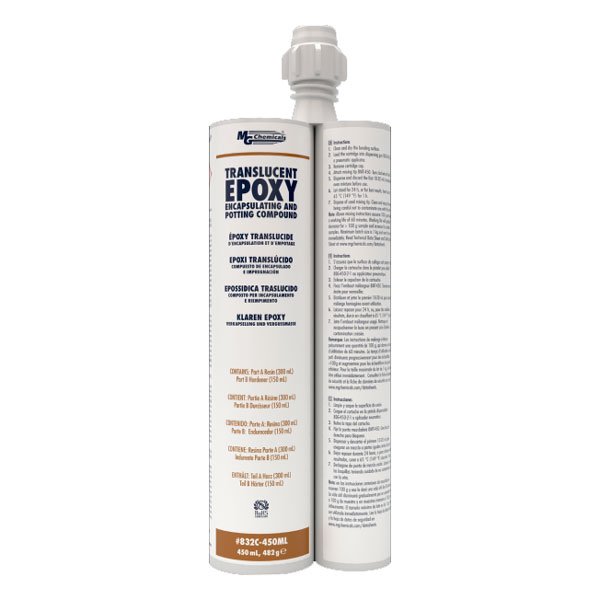 MG Chemicals Epoxy Cartridge - Clear Encapsulating & Potting Compound, 450ml