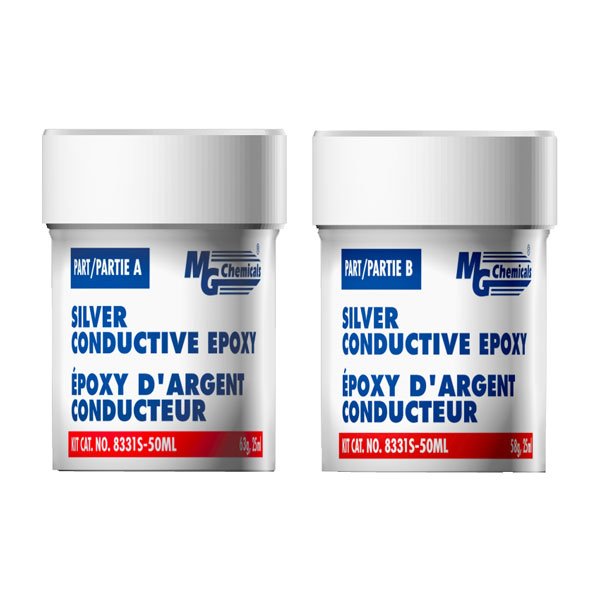 MG Chemicals Silver Conductive Epoxy Adhesive Slow Cure/High Conductivity, 50ml