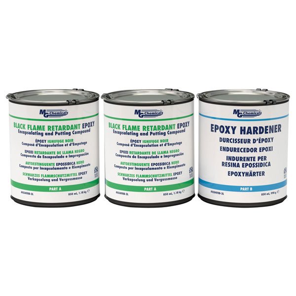 MG Chemicals Epoxy - Black Flame Retardant Encapsulating & Potting Compound, 3L