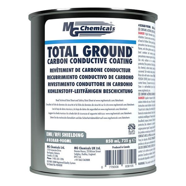 MG Chemicals Total Ground Carbon Conductive Coating, 850ml