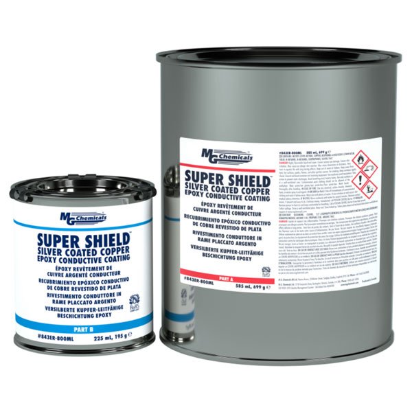 MG Chemicals Silver Coated Copper Epoxy Conductive Coating, 810ml