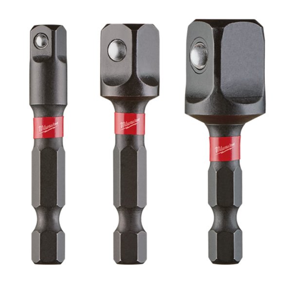 Milwaukee Shockwaveâ„¢ Power Bit Socket Adaptor 3pc Set