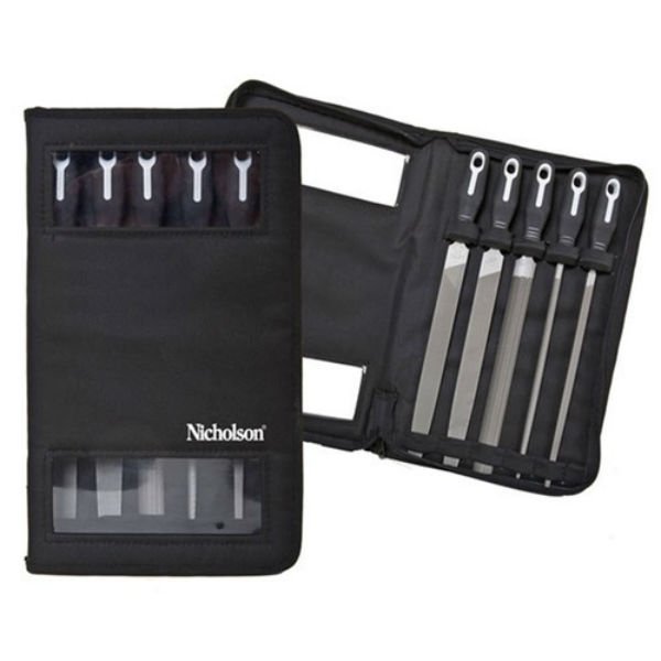 Crescent Nicholson 5Pc 8 Inch File Set in Zippered Case 5Pc