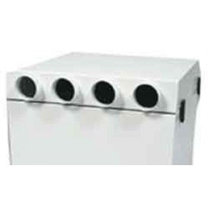 Metcal Top Cover installed with 4 inch and 2.5 inch inlets