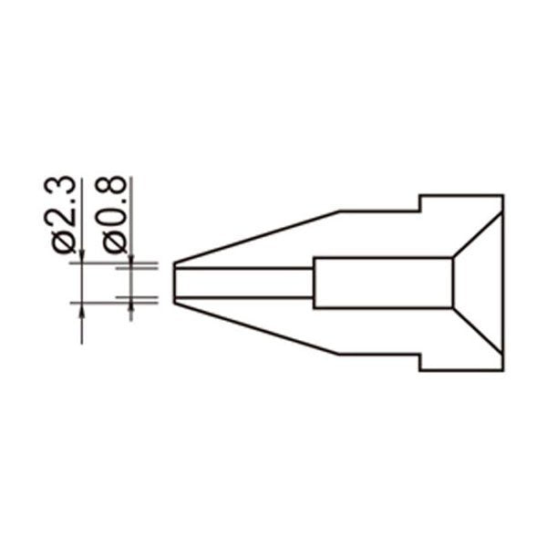 Plato Desolder Tip to Suit Hakko 701 & 474 Station, 0.8mm
