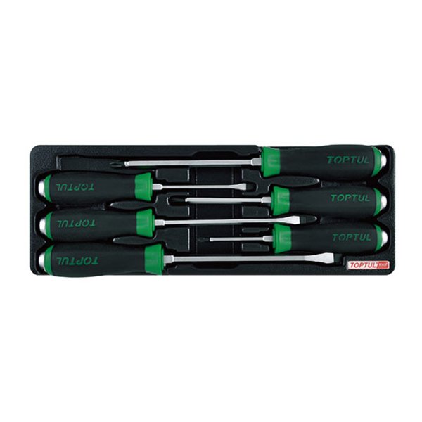 Toptul 6pc Go-Thru Slotted & Phillips Screwdriver Set