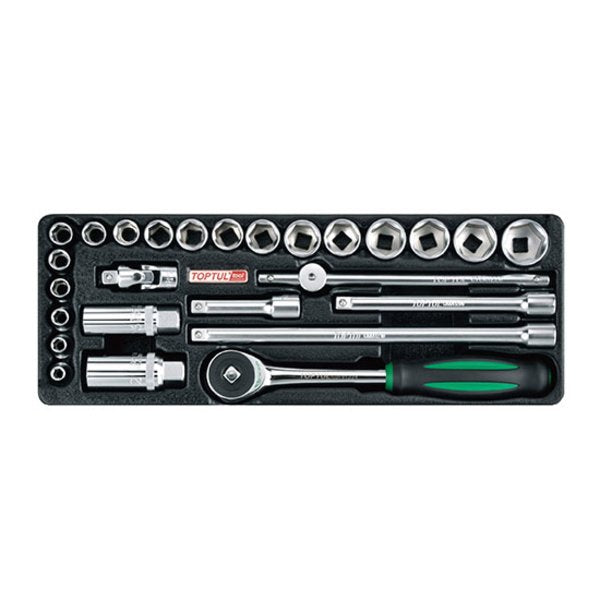 Toptul 26pc 3/8in Dr. 6pt Socket Set