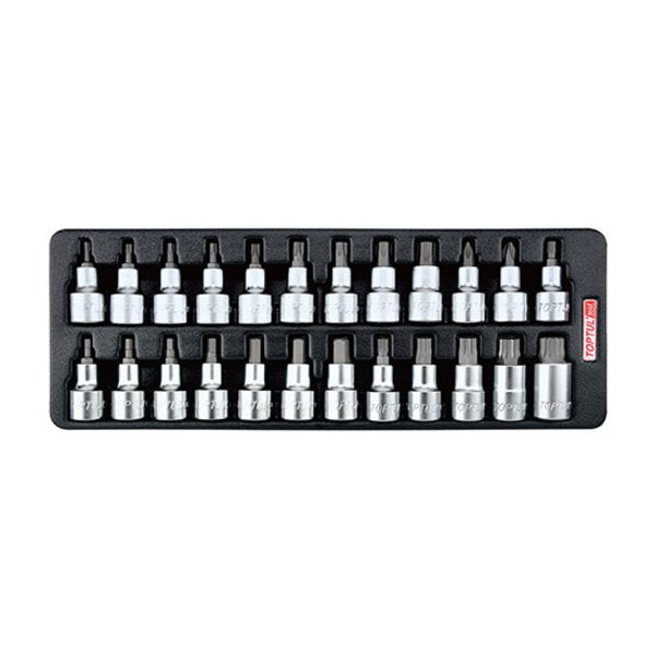 Toptul 24pc 1/2in Dr. Bit Socket Set-gaat2403