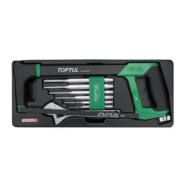 Toptul 8pc Hacksaw Adjustdable Wrench & Pin Punch Set