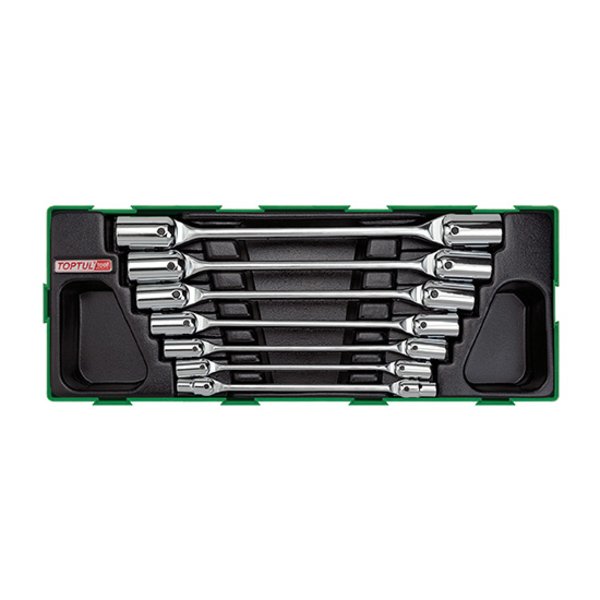 Toptul 7pc Doubel End Swivel-Socket Wrench Set- Metric (Modular Insert Tray System)
