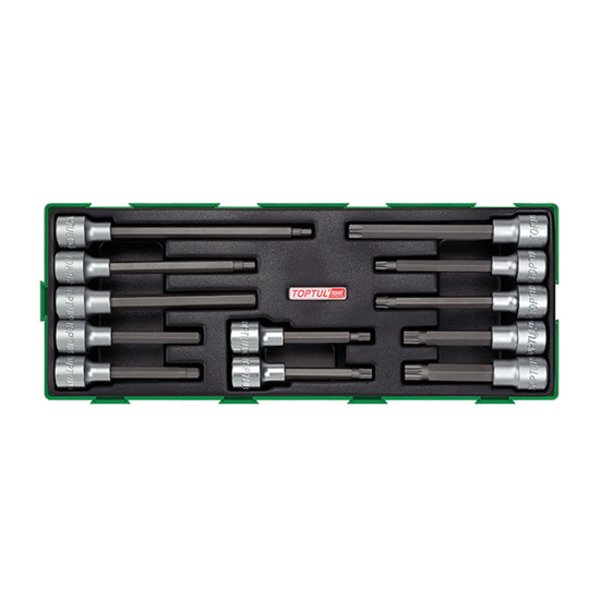 Toptul 12pc 1/2in Dr. Bit Socket Set (Modular Insert Tray System)