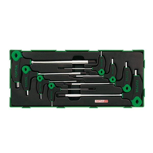 Toptul 8pc Two Way Star & Tamperproof L-Key Wrench Set (Modular Insert Tray System)