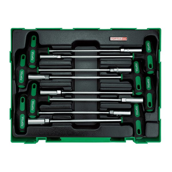 Toptul 8pc Hex Nut Driver T-Handle Set (Modular Insert Tray System)