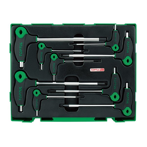 Toptul 9pc Two Way Ball Point & Hex Key Wrench Set - Metric (Modular Insert Tray System)