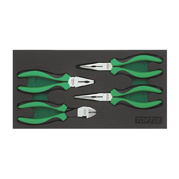 Toptul 4pc Plier Assortment Set (Modular Insert Tray System)