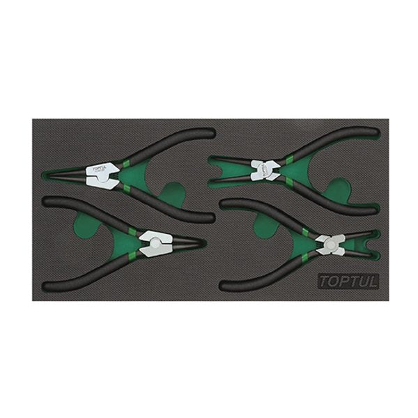 Toptul 4pc Retaining Ring Pliers Set (Modular Insert Tray System)
